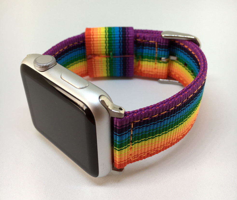 Nyloon Love Is Love Apple Watch Pride Band Custom Band for Apple Watch. Nylon Cloth Non Leather Vegan. 38mm 40mm 42mm 44mm. Wristband Strap